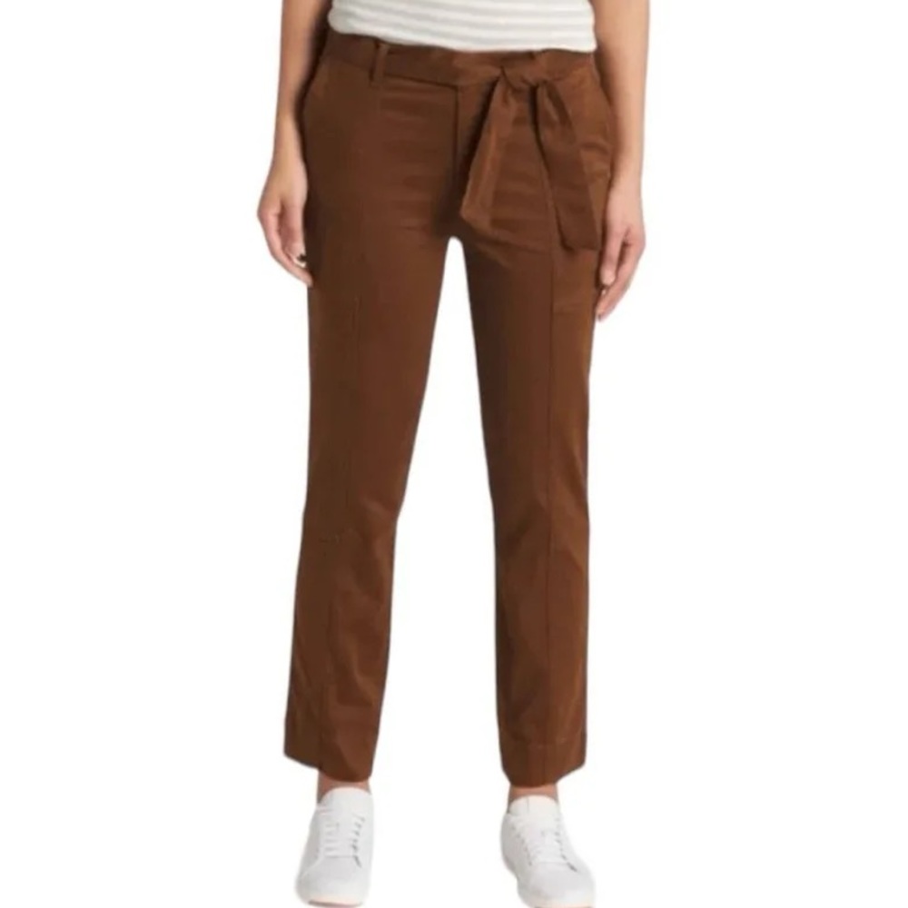KUT FROM THE KLOTH Reese High Rise Belted Utility Pants Brown 16 NWT